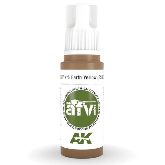 AK Interactive 3rd Generation acrylic paint Nº6 Earth Yellow (FS30257) 17ml dropper bottle