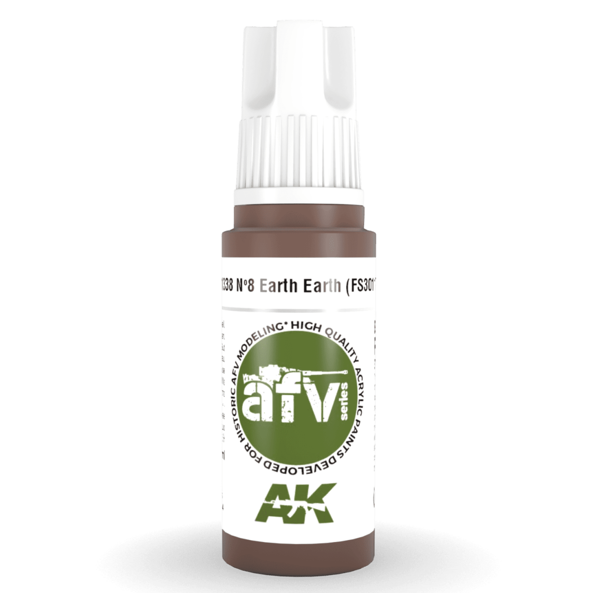 AK Interactive 3rd Generation acrylic paint Nº8 Earth Red (FS30117) 17ml dropper bottle