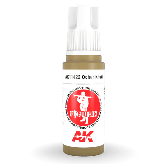 AK Interactive 3rd Generation acrylic paint Ocher Khaki 17ml dropper bottle