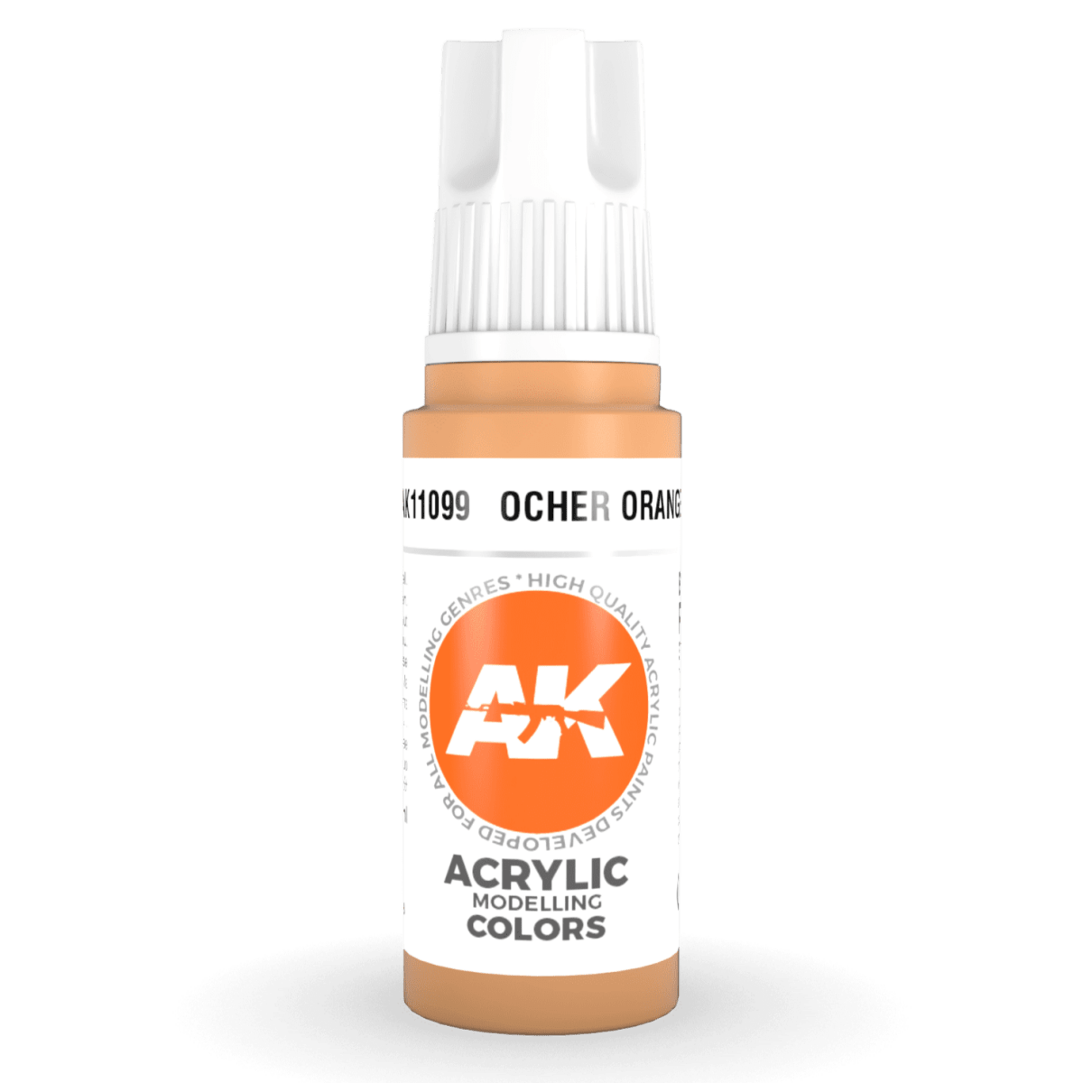 AK Interactive 3rd Generation acrylic paint Ocher Orange 17ml dropper bottle