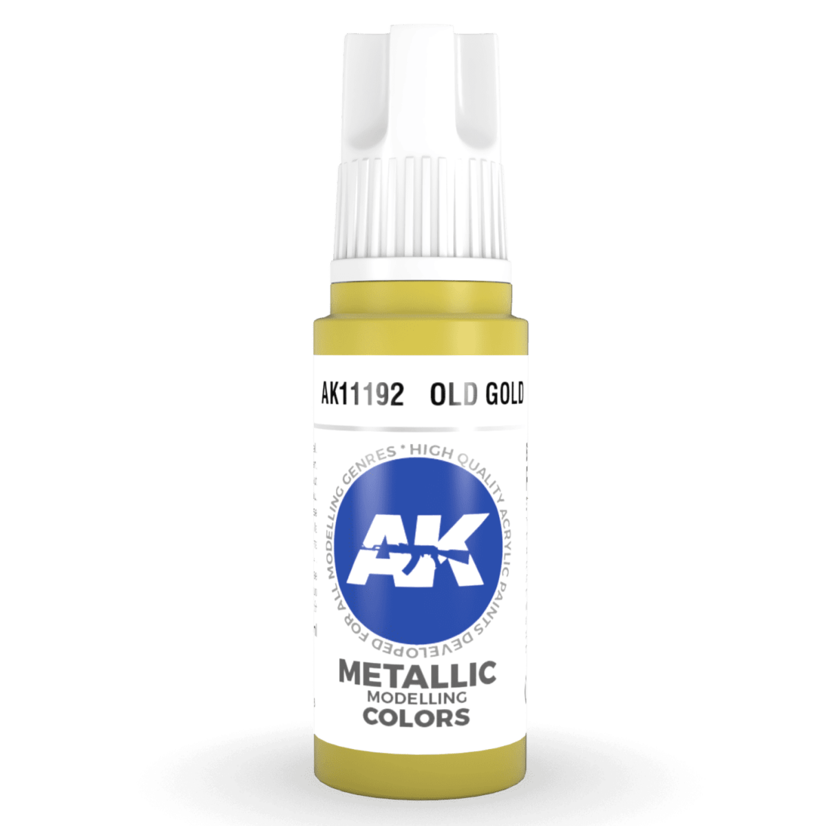 AK Interactive 3rd Generation acrylic paint Old Gold 17ml dropper bottle