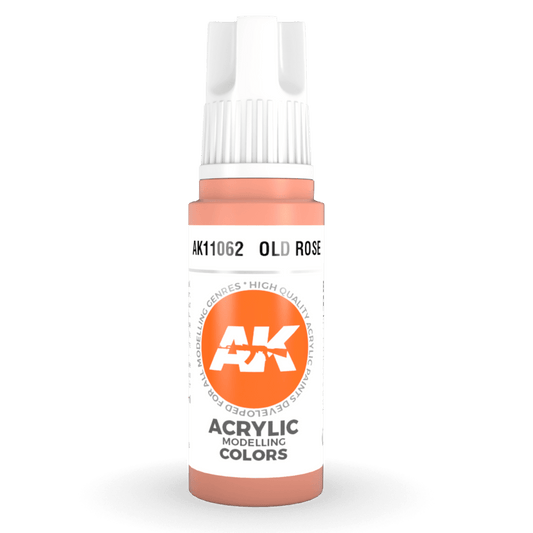 AK Interactive 3rd Generation acrylic paint Old Rose 17ml dropper bottle