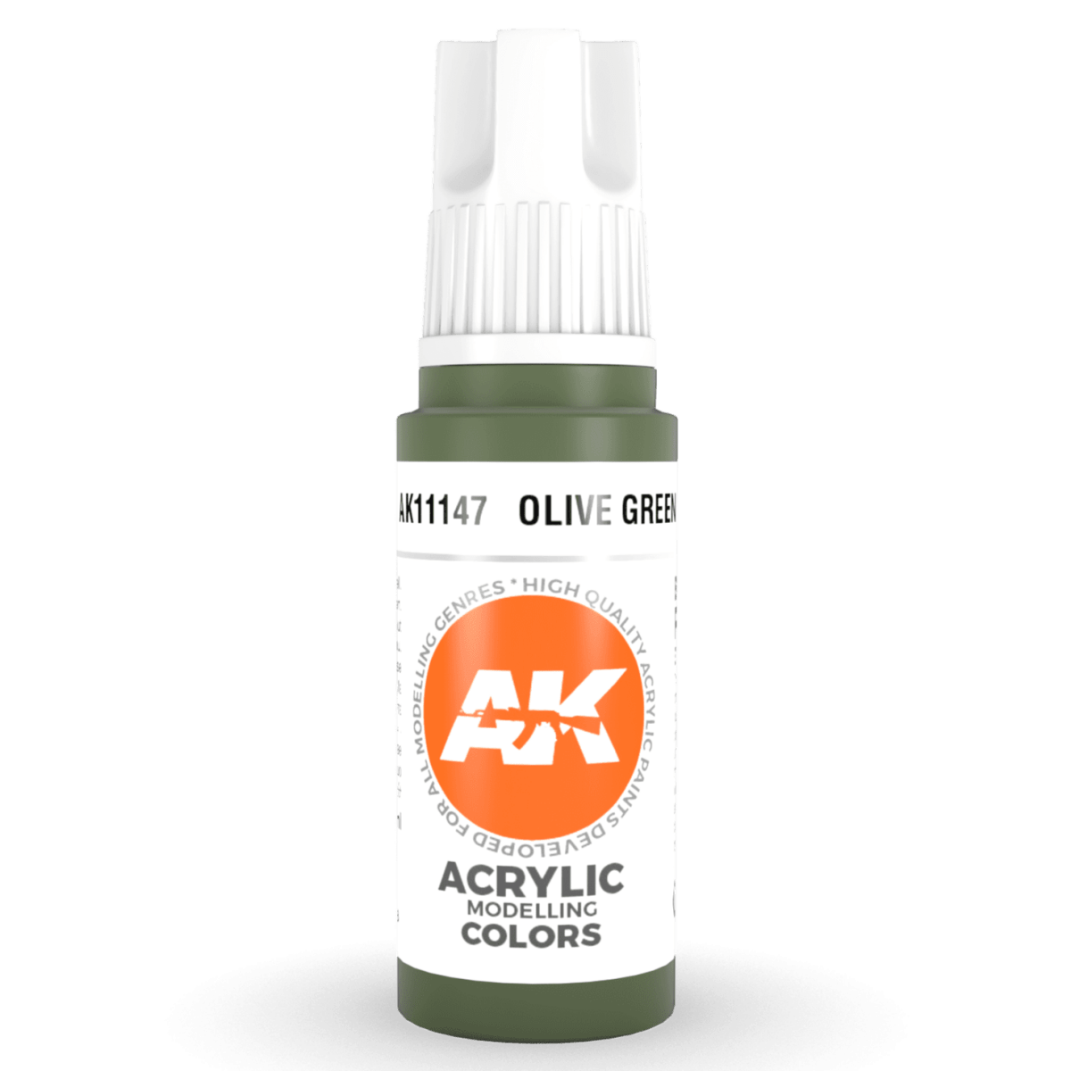 AK Interactive 3rd Generation acrylic paint Olive Green 17ml dropper bottle