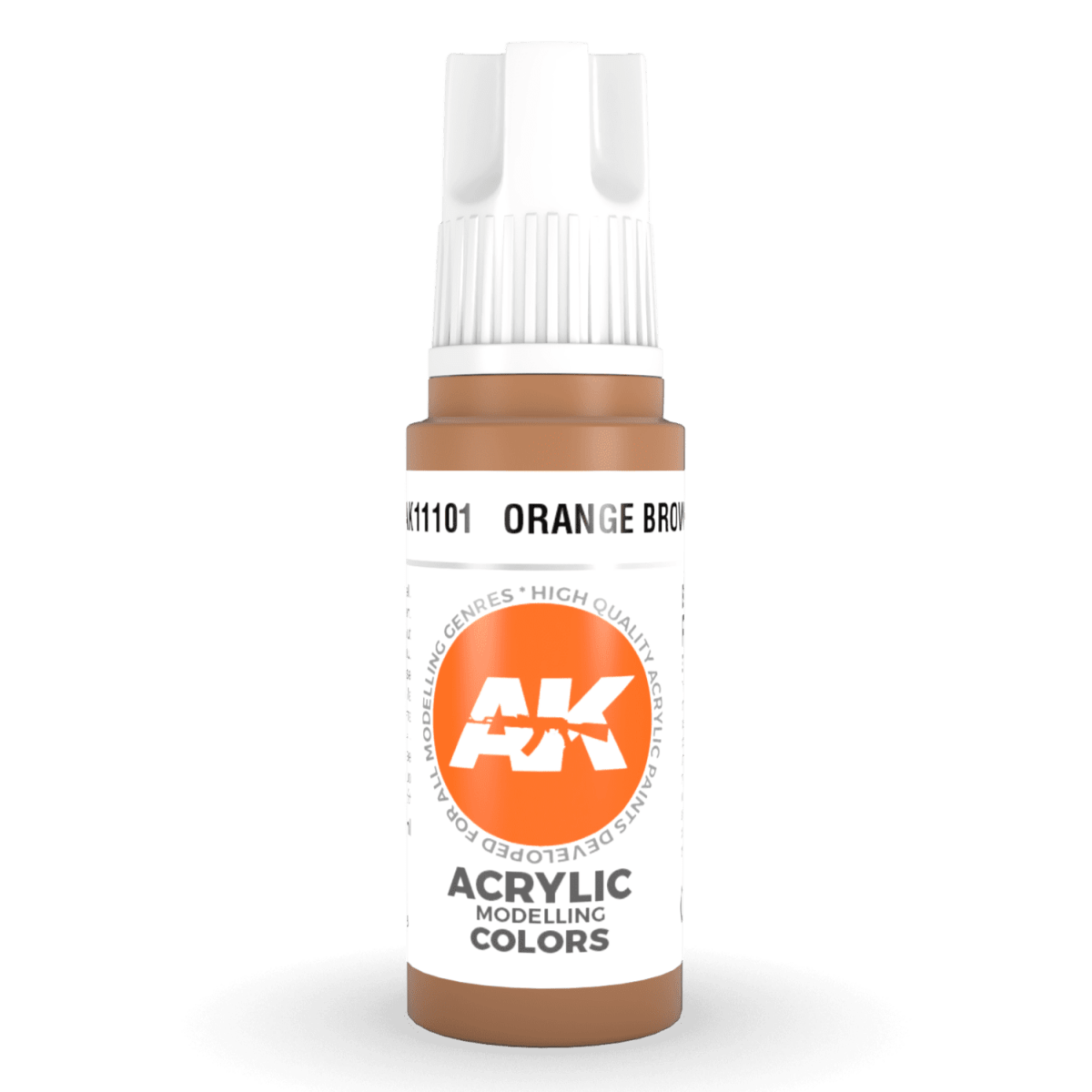 AK Interactive 3rd Generation acrylic paint Orange Brown 17ml dropper bottle