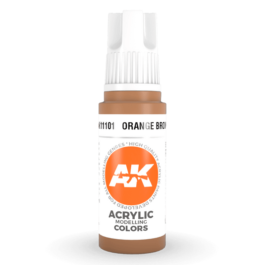AK Interactive 3rd Generation acrylic paint Orange Brown 17ml dropper bottle