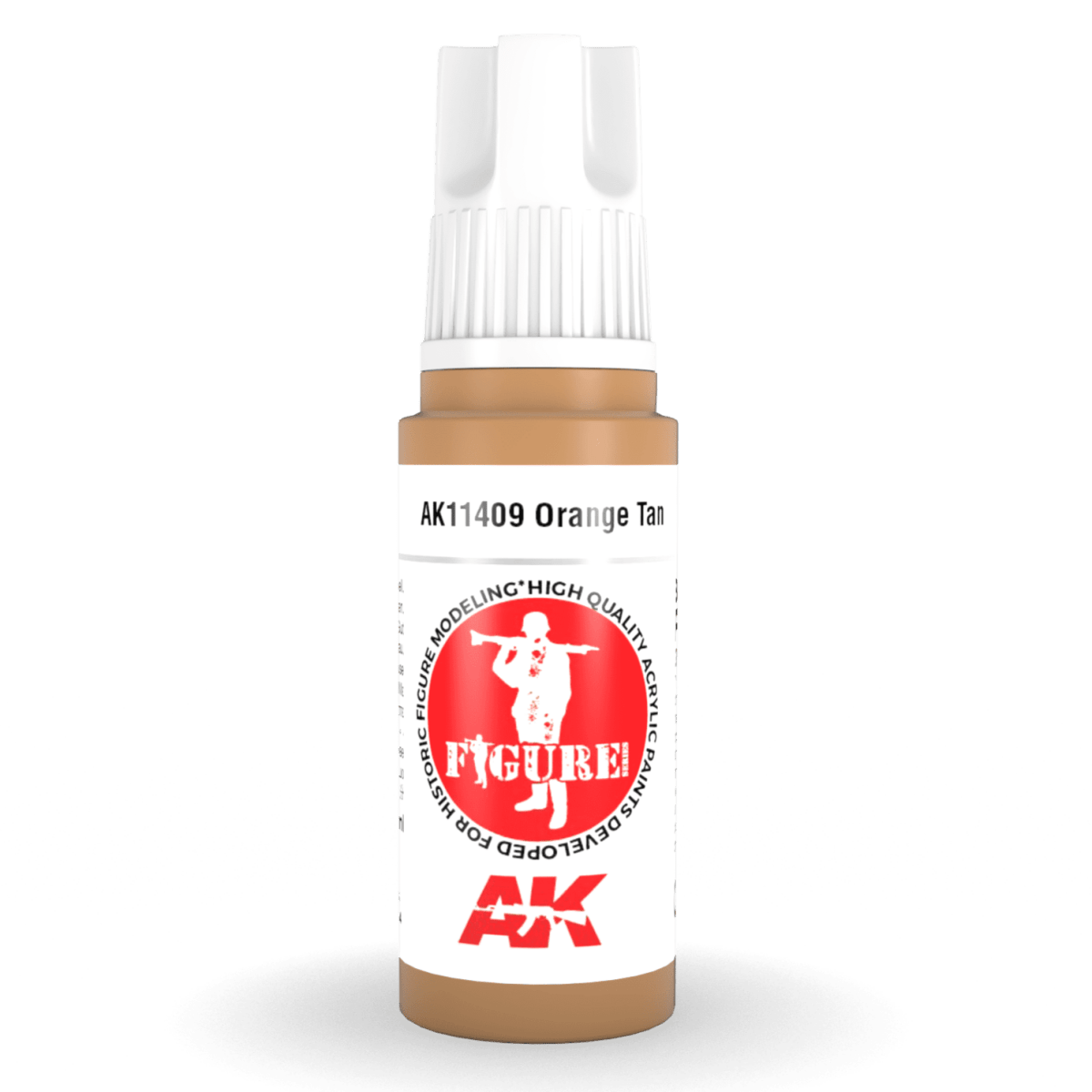 AK Interactive 3rd Generation acrylic paint Orange Tan 17ml dropper bottle