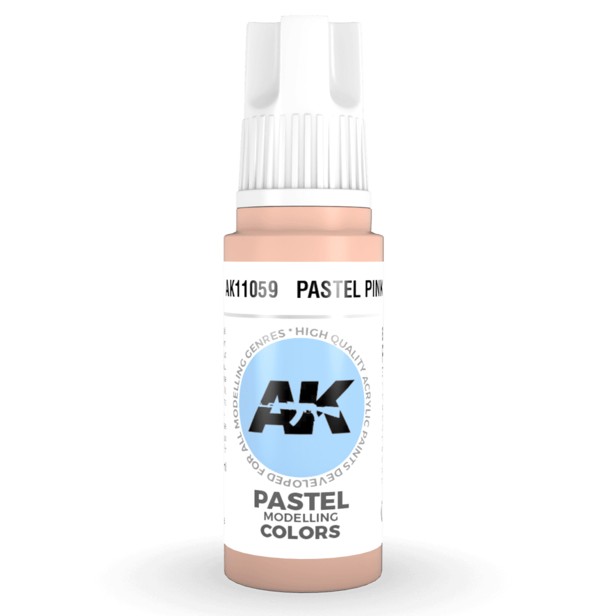 AK Interactive 3rd Generation acrylic paint Pastel Pink 17ml dropper bottle