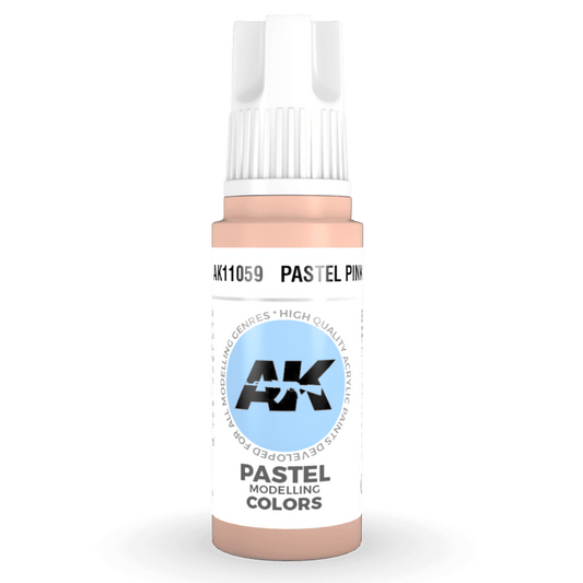 AK Interactive 3rd Generation acrylic paint Pastel Pink 17ml dropper bottle