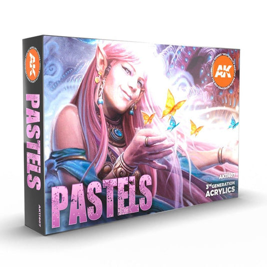AK Interactive 3rd Generation acrylic paint set Pastels Colors Set