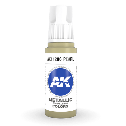 AK Interactive 3rd Generation acrylic paint Pearl 17ml dropper bottle