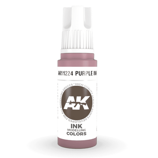 AK Interactive 3rd Generation acrylic paint Purple INK 17ml dropper bottle