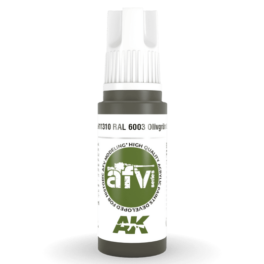 AK Interactive 3rd Generation acrylic paint RAL 6003 Olivegrün opt.2 17ml dropper bottle