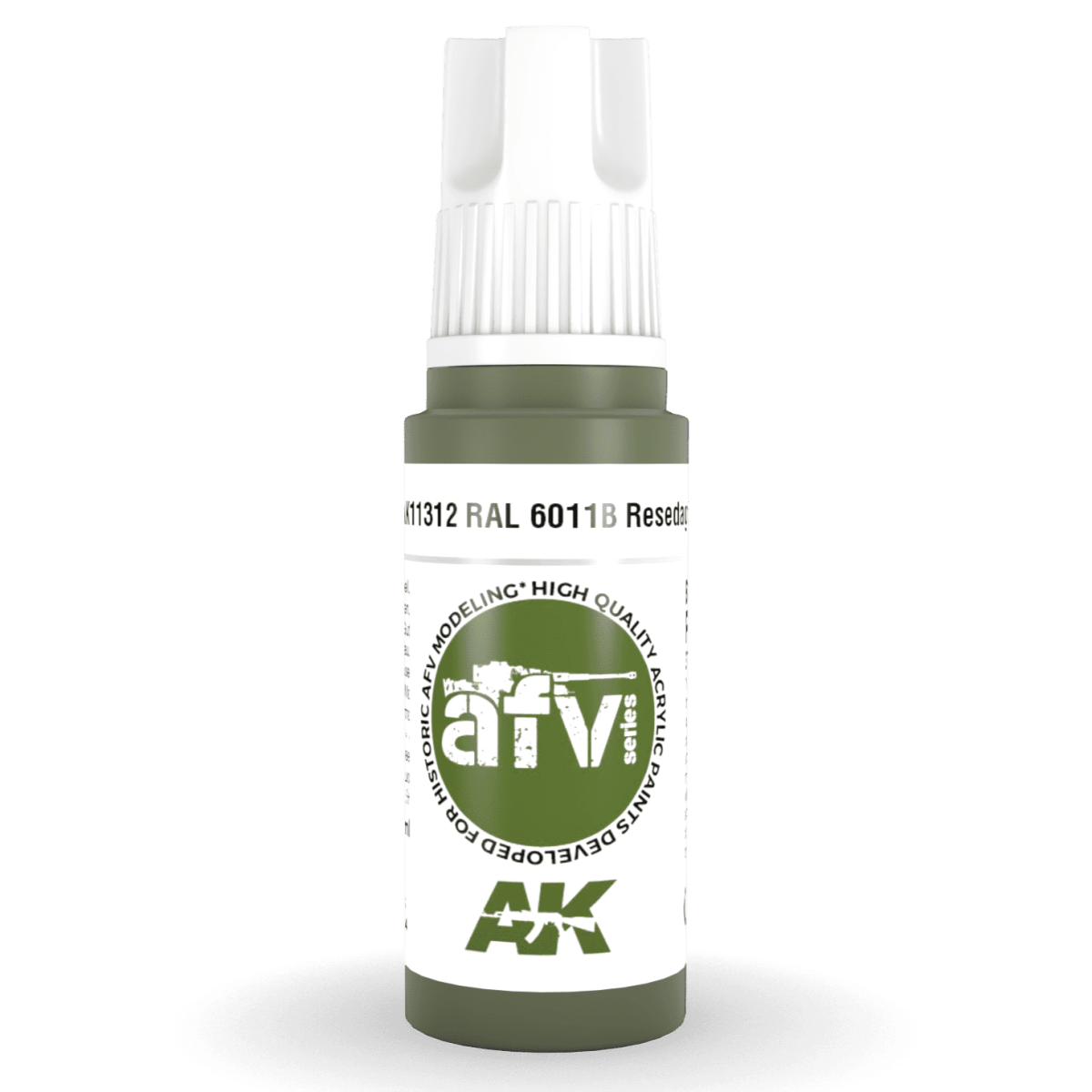 AK Interactive 3rd Generation acrylic paint RAL 6011B Resedagrün 17ml dropper bottle