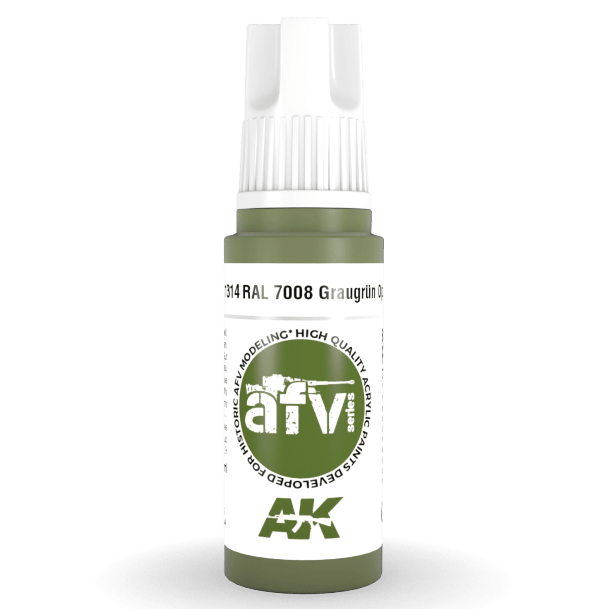 AK Interactive 3rd Generation acrylic paint RAL 7008 Graugrün Opt 2 17ml dropper bottle