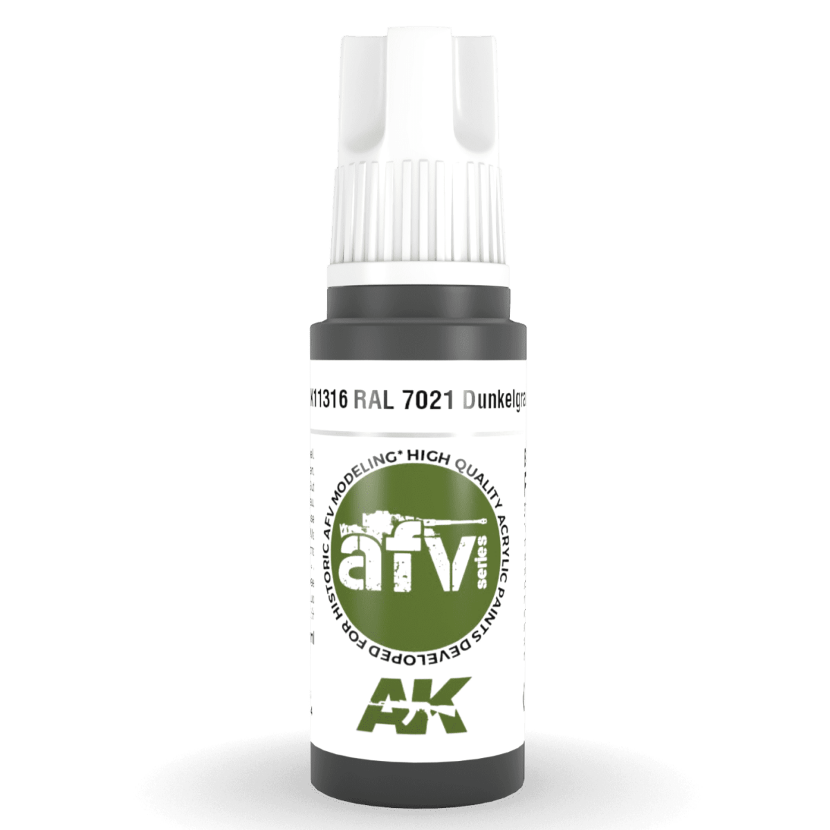AK Interactive 3rd Generation acrylic paint RAL 7021 Dunkelgrau 17ml dropper bottle
