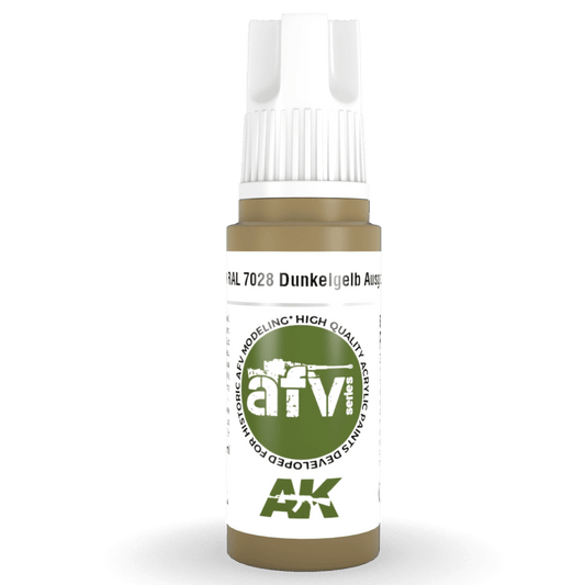 AK Interactive 3rd Generation acrylic paint RAL 7028 Dunkelgelb Ausgabe 1944 17ml dropper bottle