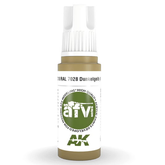 AK Interactive 3rd Generation acrylic paint RAL 7028 Dunkelgelb (Initial) 17ml dropper bottle