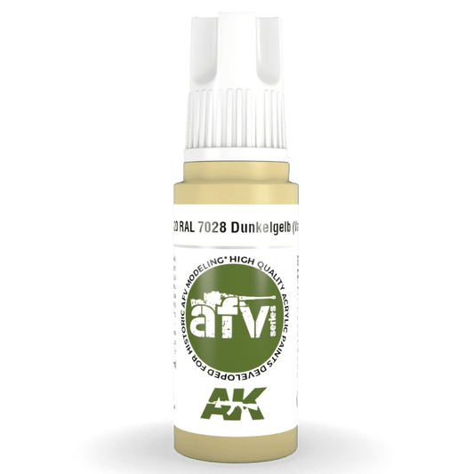 AK Interactive 3rd Generation acrylic paint RAL 7028 Dunkelgelb (Variant) 17ml dropper bottle