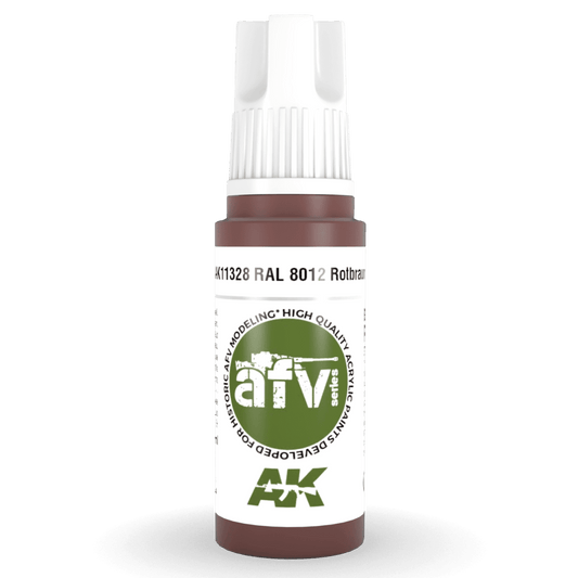 AK Interactive 3rd Generation acrylic paint RAL 8012 Rotbraun 17ml dropper bottle