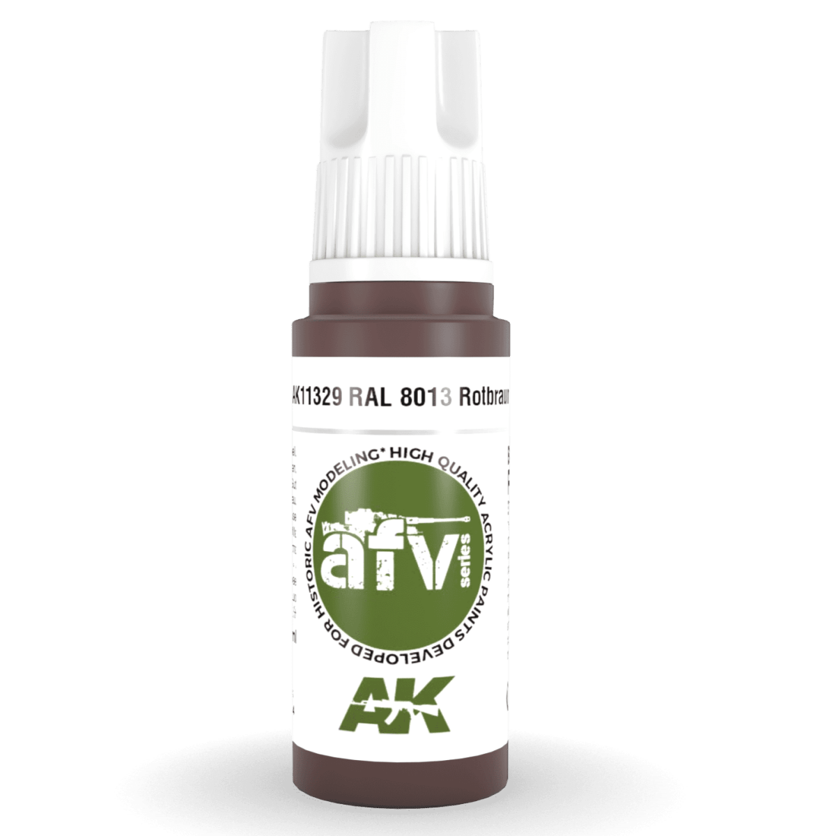 AK Interactive 3rd Generation acrylic paint RAL 8013 Rotbraun 17ml dropper bottle