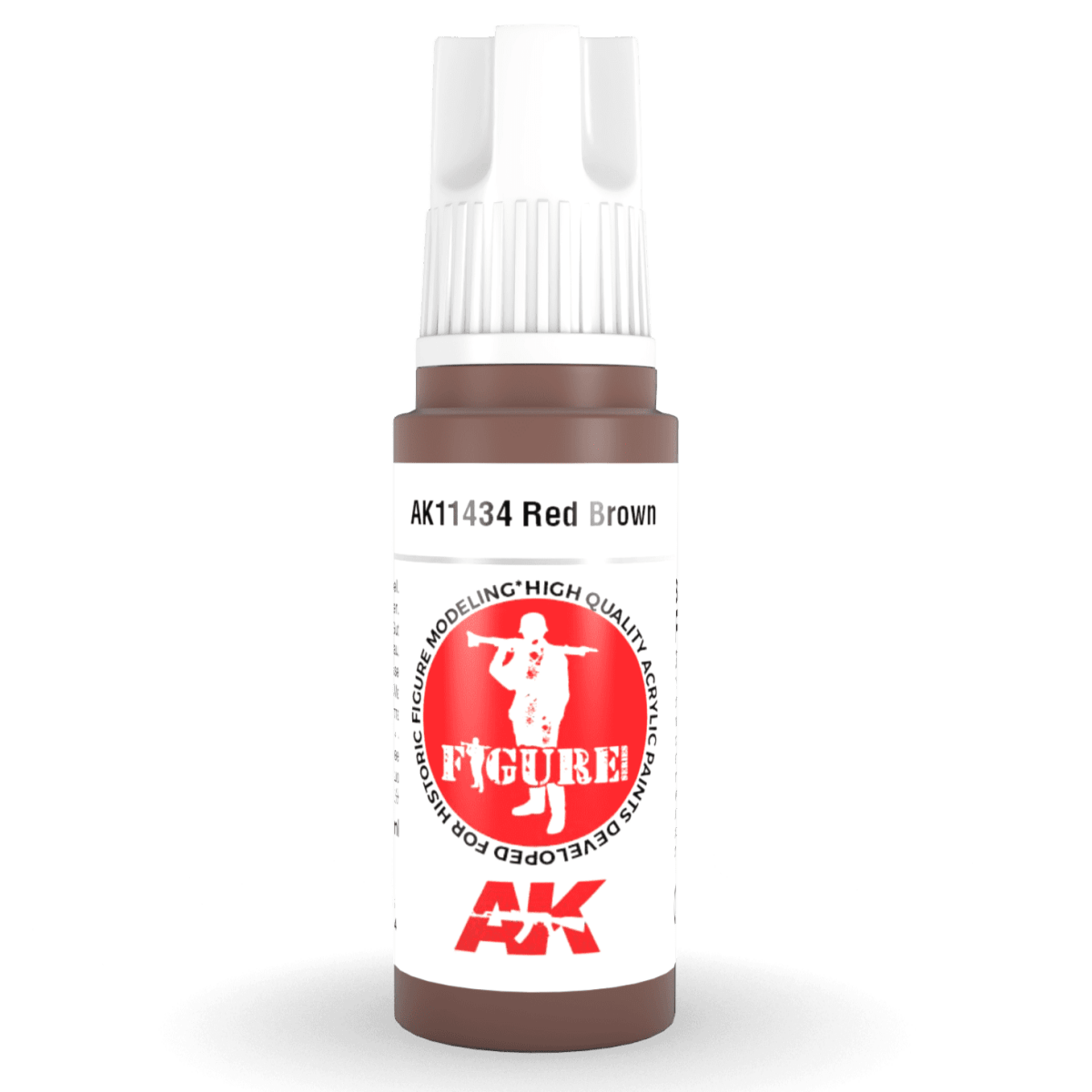 AK Interactive 3rd Generation acrylic paint Red Brown 17ml dropper bottle