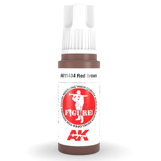 AK Interactive 3rd Generation acrylic paint Red Brown 17ml dropper bottle