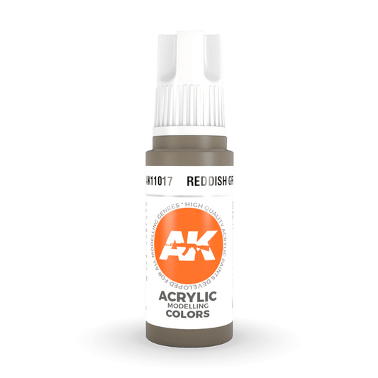AK Interactive 3rd Generation acrylic paint Reddish Grey – Standard 17ml dropper bottle