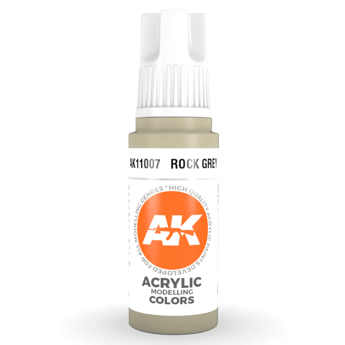 AK Interactive 3rd Generation acrylic paint Rock Grey 17ml dropper bottle