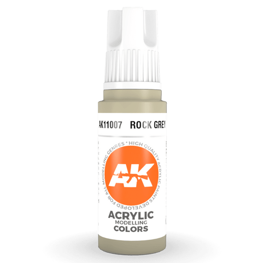 AK Interactive 3rd Generation acrylic paint Rock Grey 17ml dropper bottle