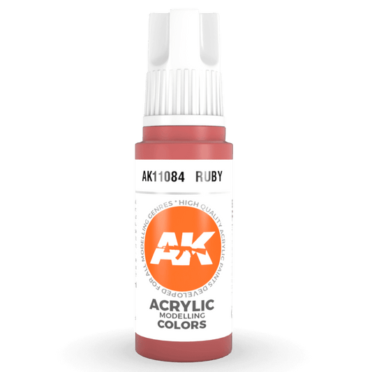 AK Interactive 3rd Generation acrylic paint Ruby 17ml dropper bottle