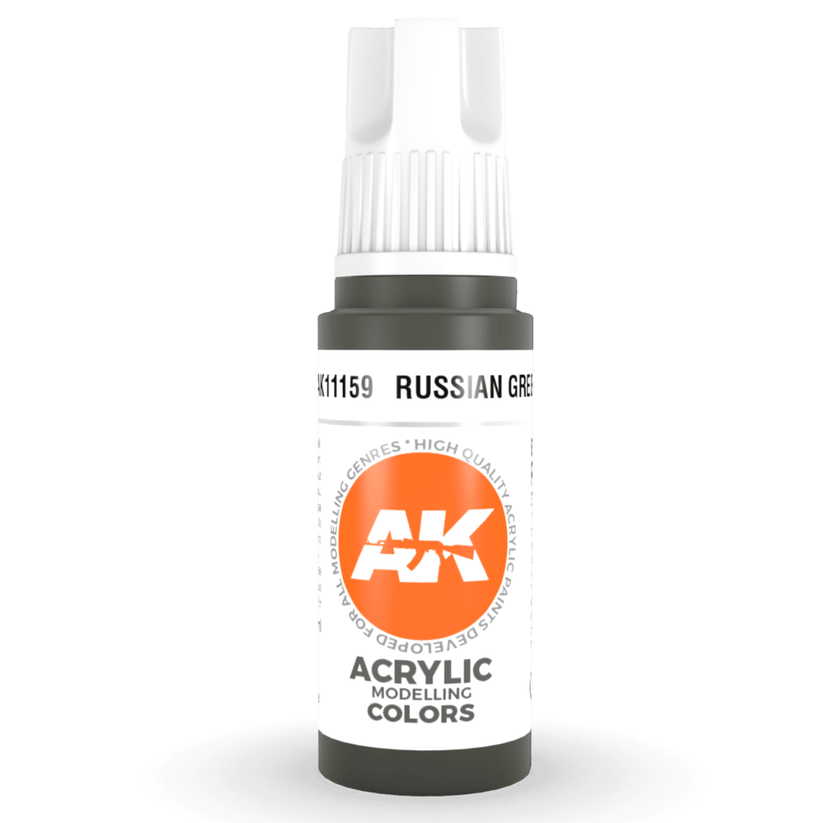 AK Interactive 3rd Generation acrylic paint Russian Green 17ml dropper bottle
