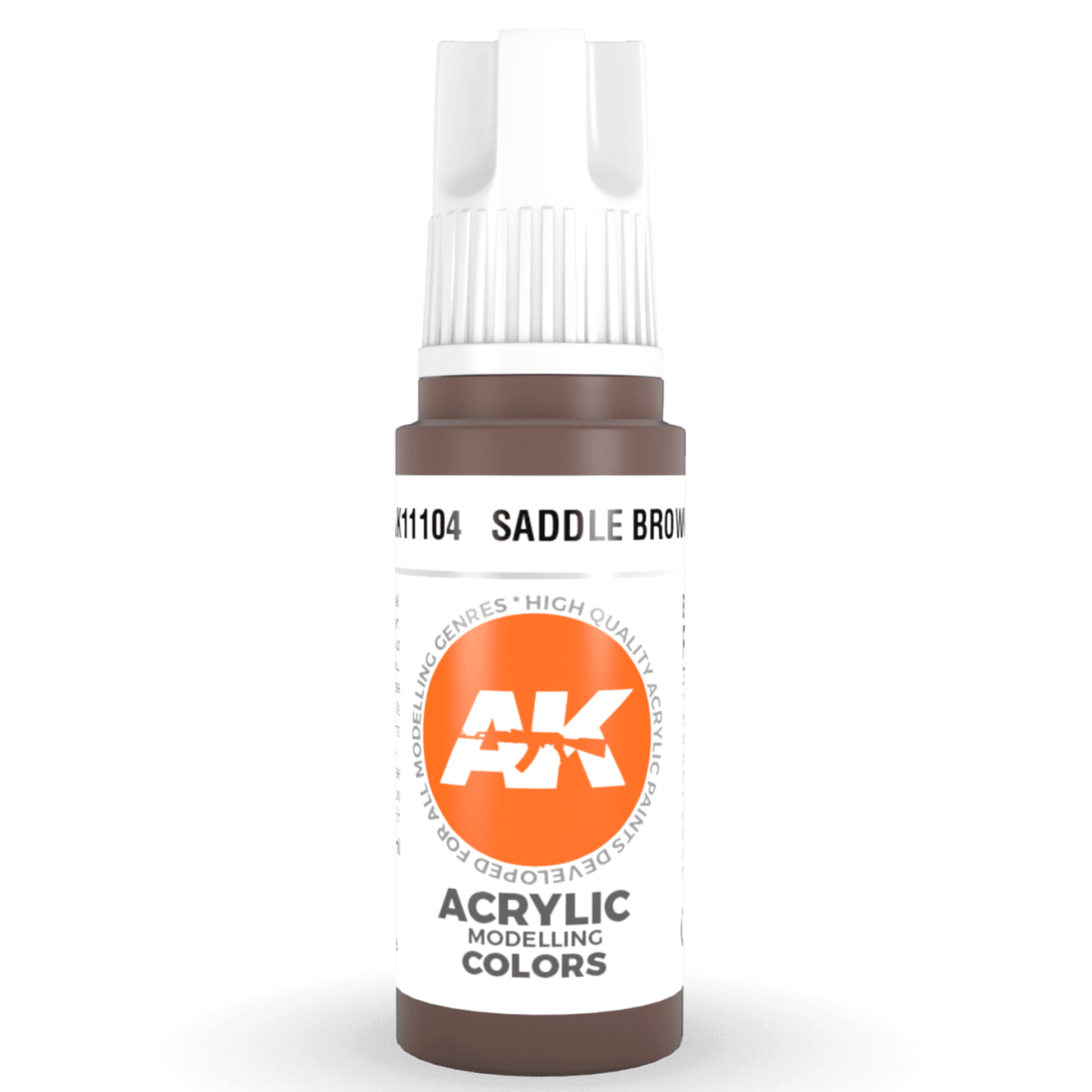 AK Interactive 3rd Generation acrylic paint Saddle Brown 17ml dropper bottle