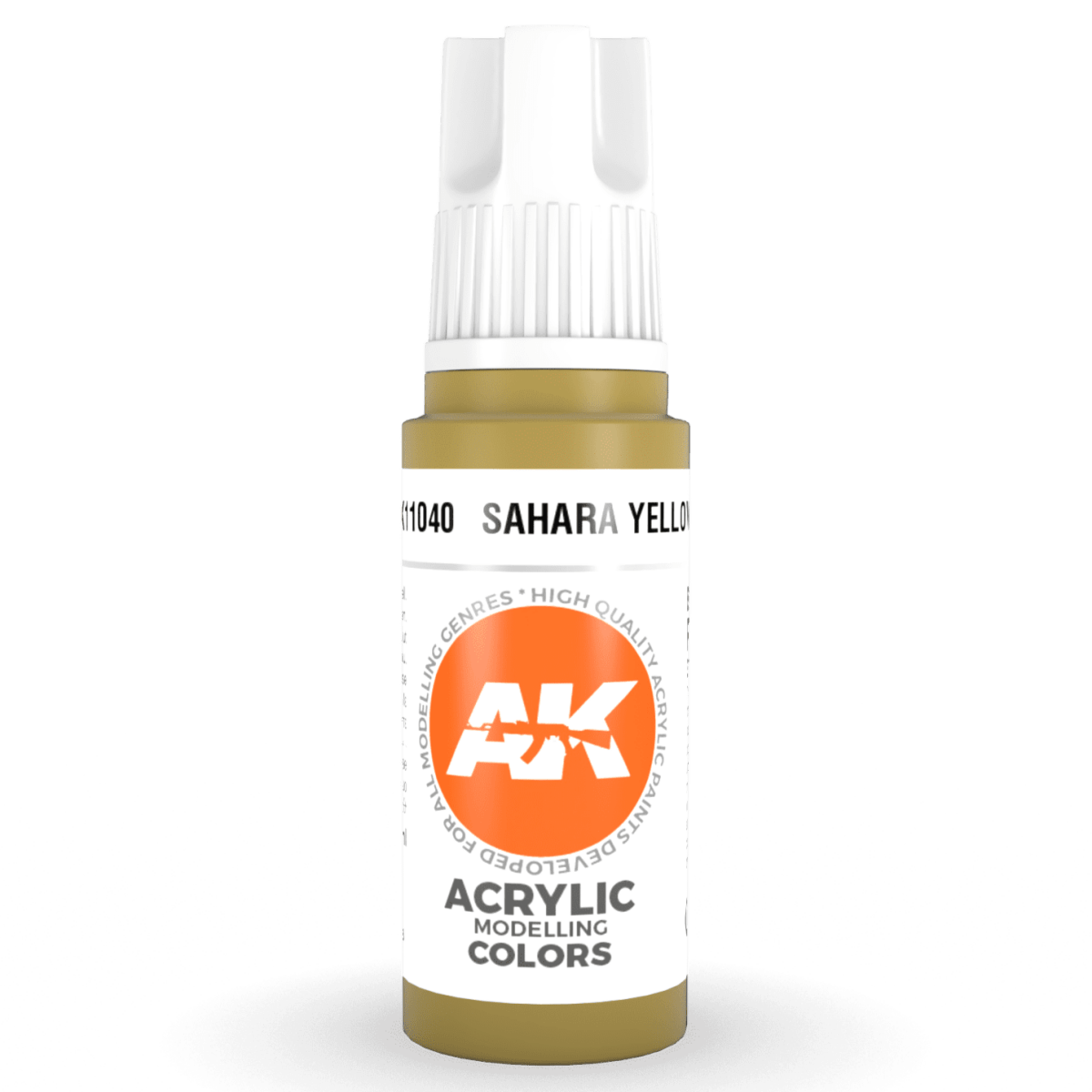 AK Interactive 3rd Generation acrylic paint Sahara Yellow 17ml dropper bottle