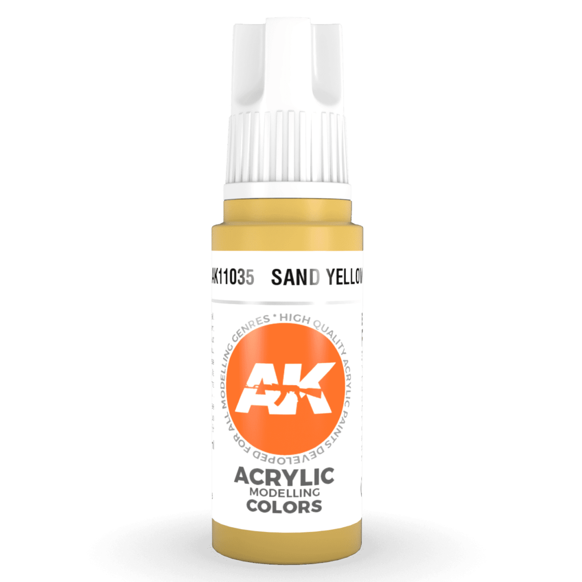 AK Interactive 3rd Generation acrylic paint Sand Yellow 17ml dropper bottle