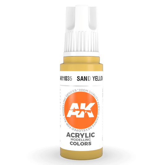 AK Interactive 3rd Generation acrylic paint Sand Yellow 17ml dropper bottle