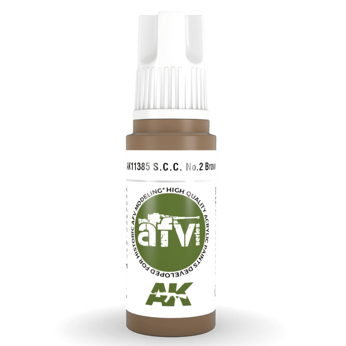 AK Interactive 3rd Generation acrylic paint S.C.C. No.2 Brown 17ml dropper bottle