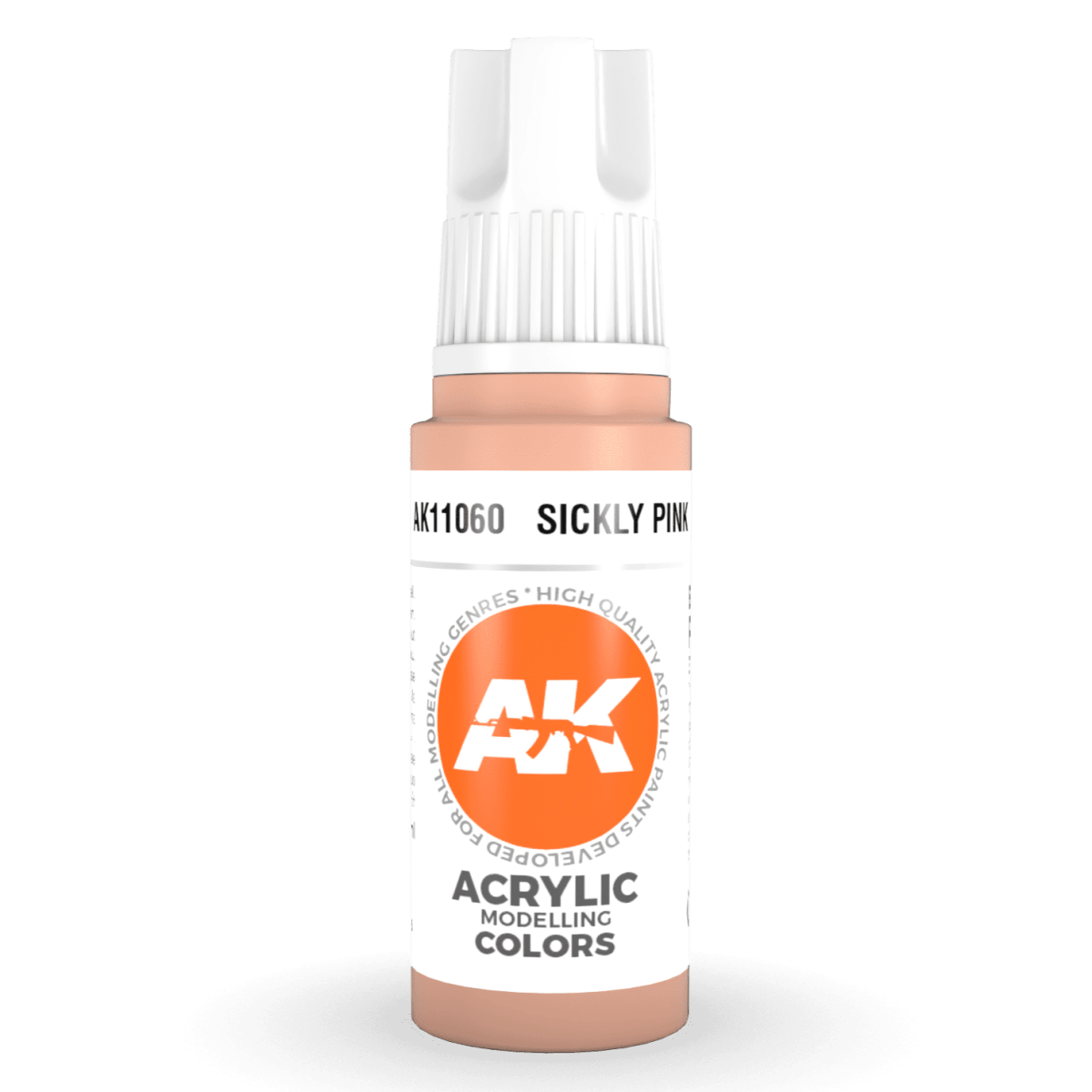 AK Interactive 3rd Generation acrylic paint Sickly Pink 17ml dropper bottle