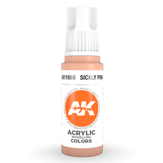 AK Interactive 3rd Generation acrylic paint Sickly Pink 17ml dropper bottle