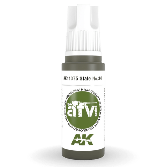 AK Interactive 3rd Generation acrylic paint Slate No.34 17ml dropper bottle