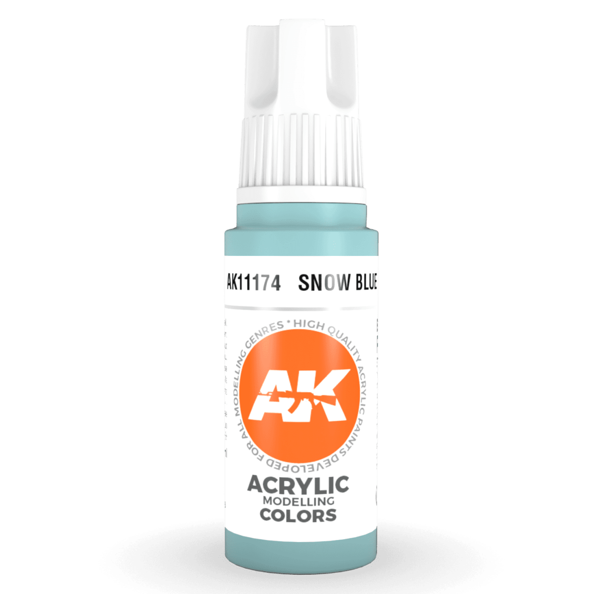 AK Interactive 3rd Generation acrylic paint Snow Blue 17ml dropper bottle