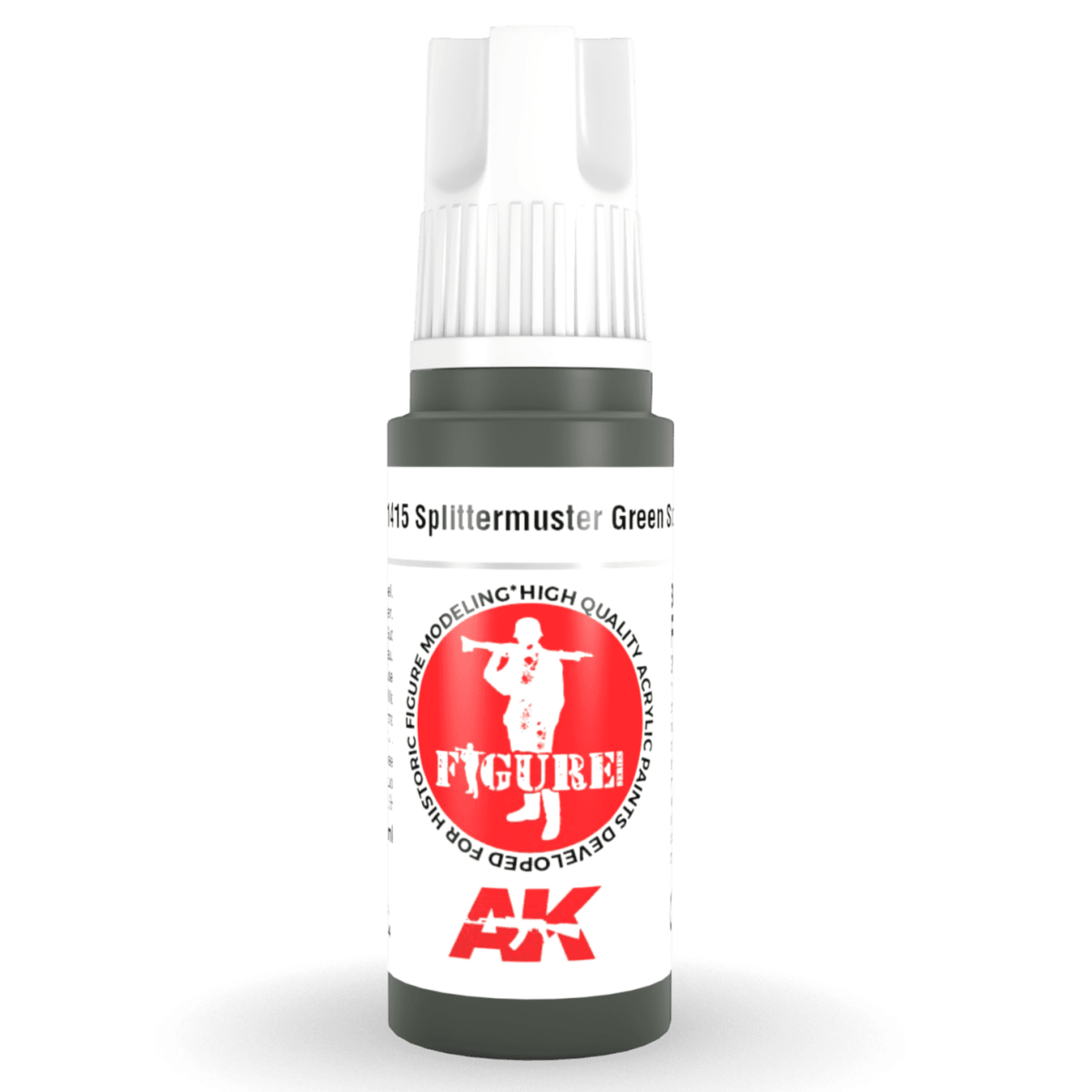 AK Interactive 3rd Generation acrylic paint Splittermuster Green Spots 17ml dropper bottle