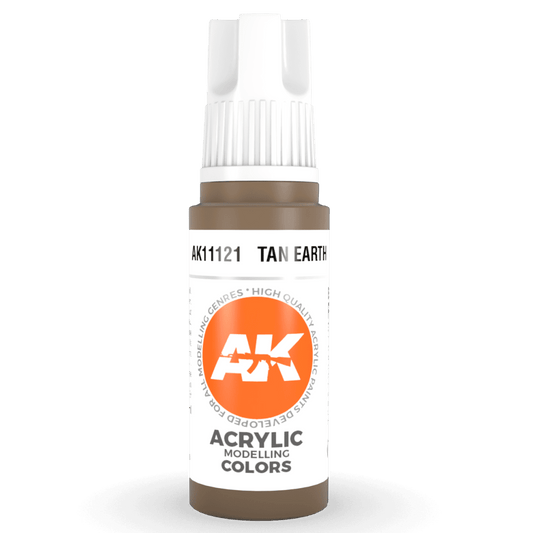 AK Interactive 3rd Generation acrylic paint Tan Earth 17ml dropper bottle