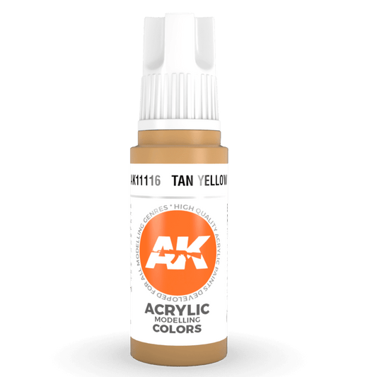 AK Interactive 3rd Generation acrylic paint Tan Yellow 17ml dropper bottle