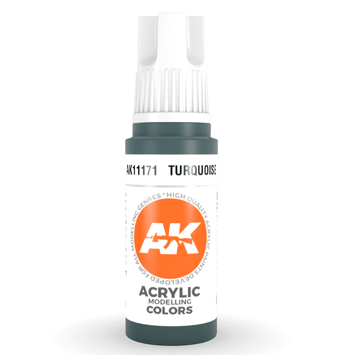 AK Interactive 3rd Generation acrylic paint Turquoise 17ml dropper bottle
