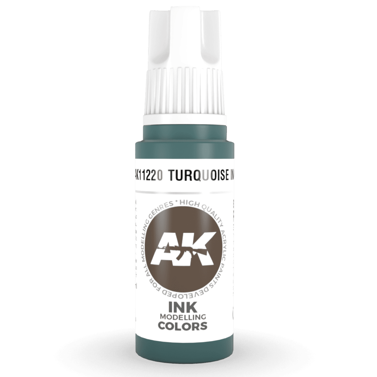 AK Interactive 3rd Generation acrylic paint Turquoise INK 17ml dropper bottle
