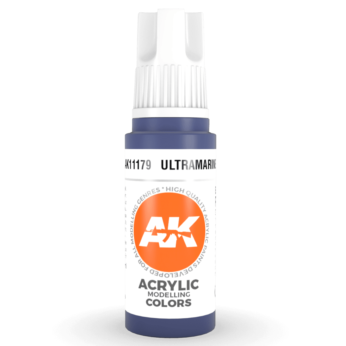 AK Interactive 3rd Generation acrylic paint Ultramarine 17ml dropper bottle