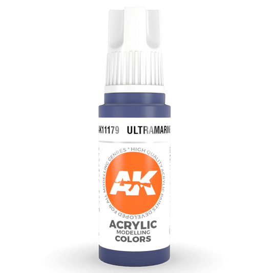 AK Interactive 3rd Generation acrylic paint Ultramarine 17ml dropper bottle