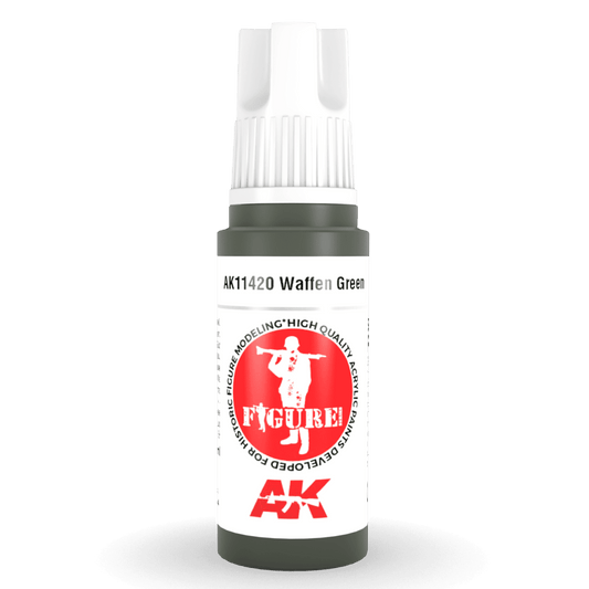 AK Interactive 3rd Generation acrylic paint Waffen Green 17ml dropper bottle