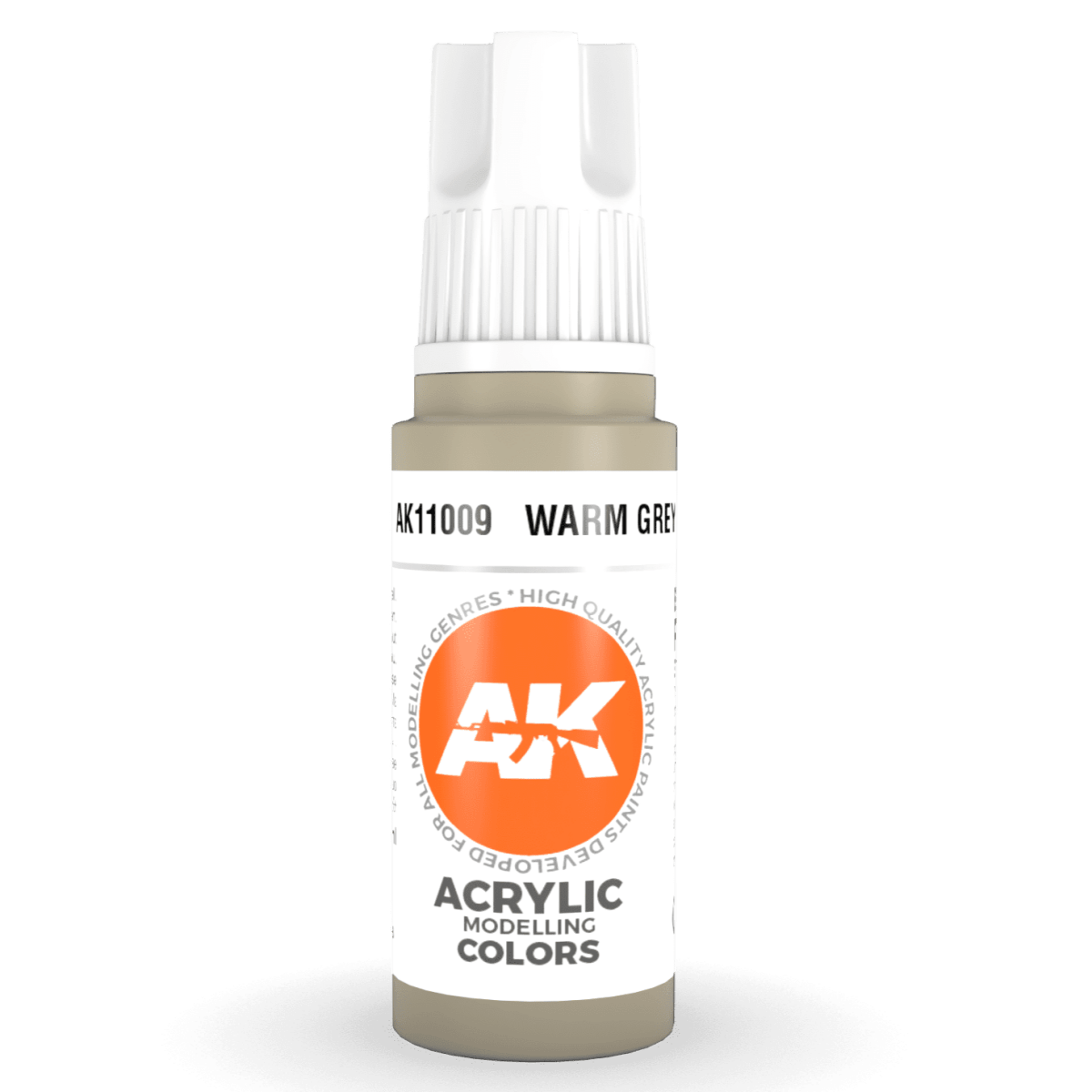 AK Interactive 3rd Generation acrylic paint Warm Grey 17ml dropper bottle