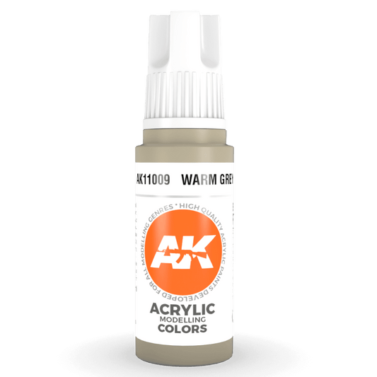 AK Interactive 3rd Generation acrylic paint Warm Grey 17ml dropper bottle